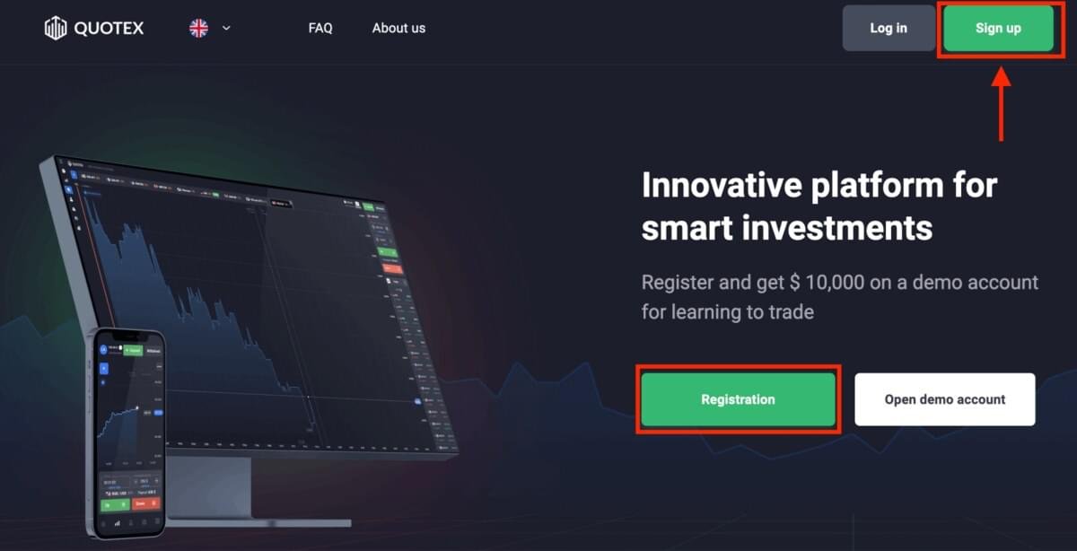 Go to the Official Quotex Website