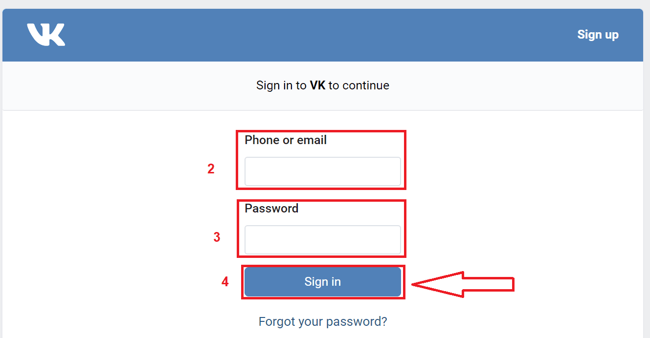 Sign in to your VK account Quotex